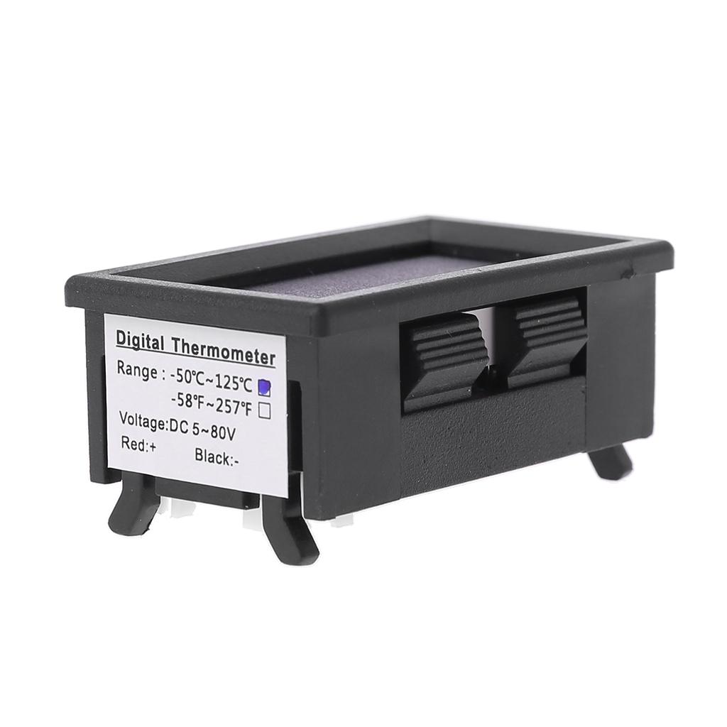 Dual Dispaly Automotive Car SUV Charger 5V Universal 2 In 1 Voltage Temperature Meter Tester Adapter Digital LED Display
