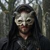 Maschera Demone Mezza Faccia Halloween Corna di Ariete Maschera Demoniaca, Mezza Faccia Horror Leggera Gotica Maschera per Cosplay Festa in Costume Stile Oscuro