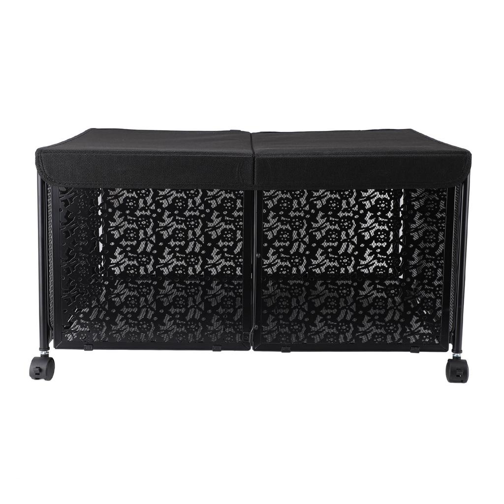 Foldable Toy Storage Box Large 70L Capacity Dustproof Portable Metal Toy Chest for Kids Playroom