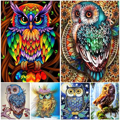 5D fai da te pittura diamante animale gufo strass immagine pieno rotondo diamante ricamo mosaico fatto a mano decorazione della casa regalo