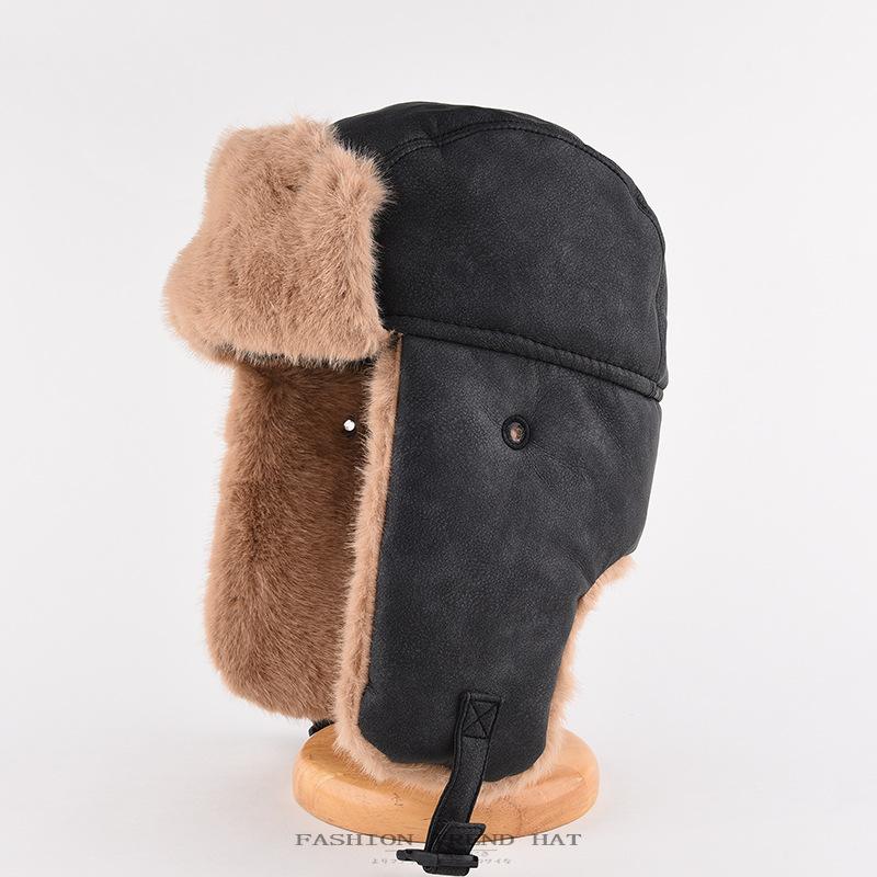 Thunderbolt Hat Men and Women Winter Padded Thickened Ear Protection Cap Cycling Outdoor Ski Ins Warm Cold Cotton Cap