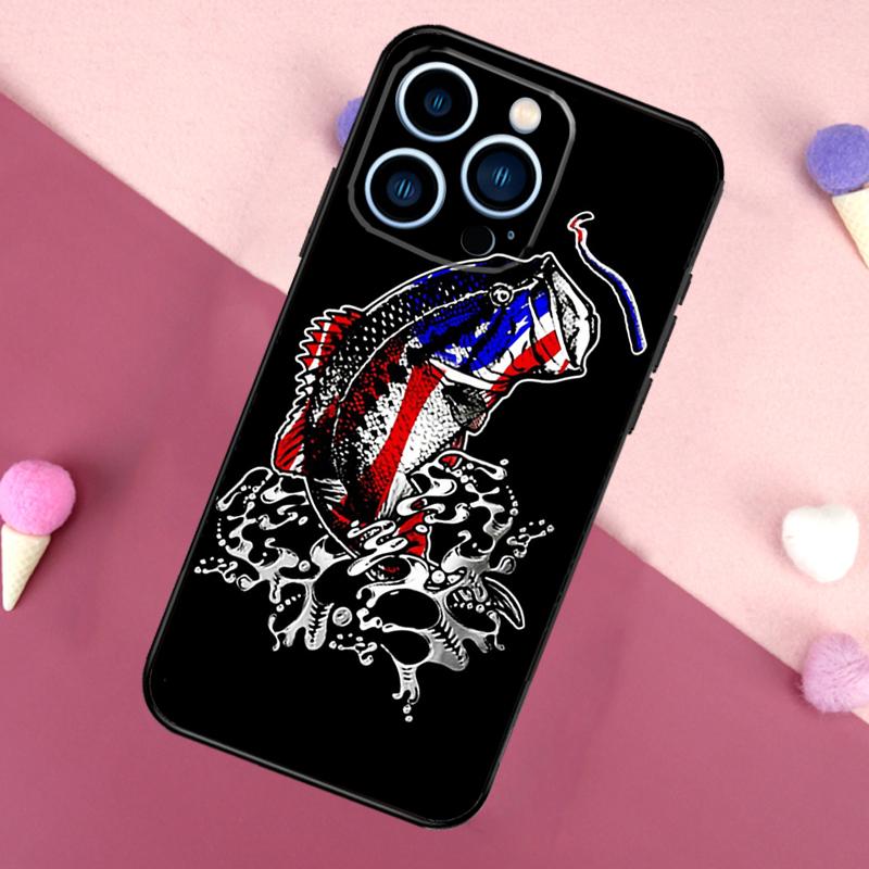Bass Fishing Phone Case For iPhone 17 Pro Max 17 Air 16E 13 12 Mini 15 14 Plus 11 16 Pro Max Back Cover