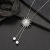 Luxury Non-Fading Korean Fashion Sweater Necklace: Autumn/Winter Women's Niche Design Pendant