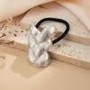 Punk Metal Zopf-förmiges Elastisches Haarband Damen Mädchen Einzigartiges Design Pferdeschwanz Haargummi Gummiband Scrunchies Y2K Haarschmuck