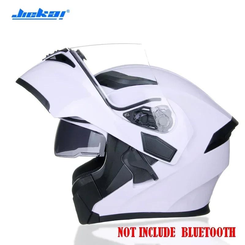 NEW Bluetooth Helmet Flip Up Visor Dual Lens Casco Moto Cool Motorcycle Helmet Full Face Casco Black Motorbike Helmets Modular