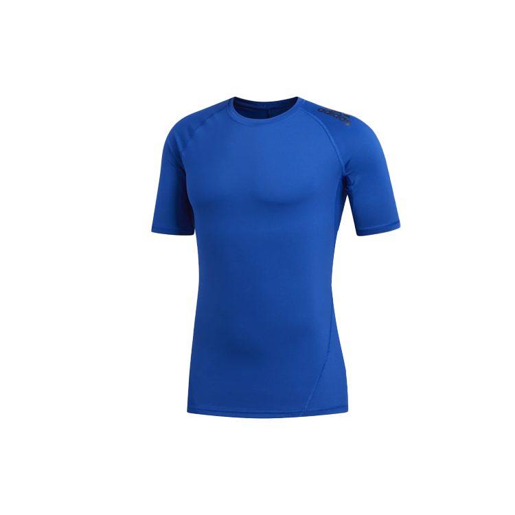adidas T Shirts Men's Dodger Blue Crew Neck Moderate Straight Fit EB9383