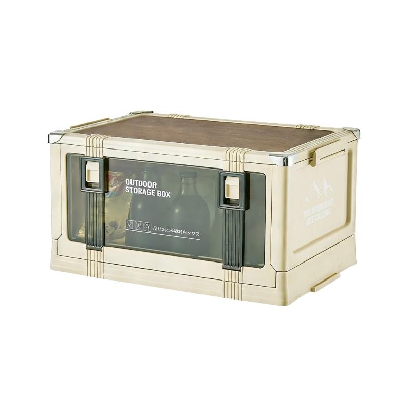 

Outdoor Storage Bin Craft of PP PET and Wood Foldable for Storage Waterproof Surfaces for Protective белый