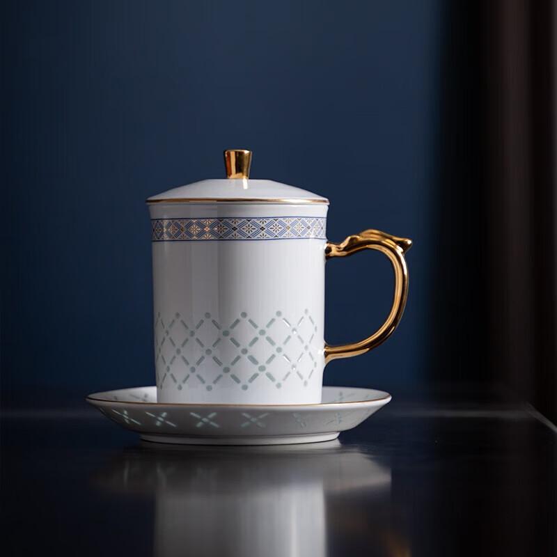 Цзиндэчжэнь Фую Линлун Сине-белая керамическая чайная чашка