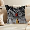 Horrorfilm It Pennywise Clown Kissenbezug x Polyester Sofakissen Dekorative Wurfkissen Heimdekoration Kissenbezug