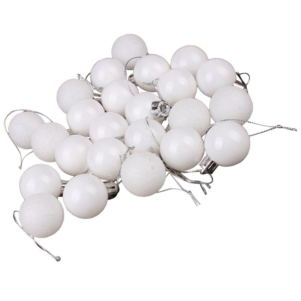 24Pcs Holiday Golden Ball Ornaments Christmas Tree Decorations 3Cm Festive Pendant for Party Wedding Ceremony Ball Ornament