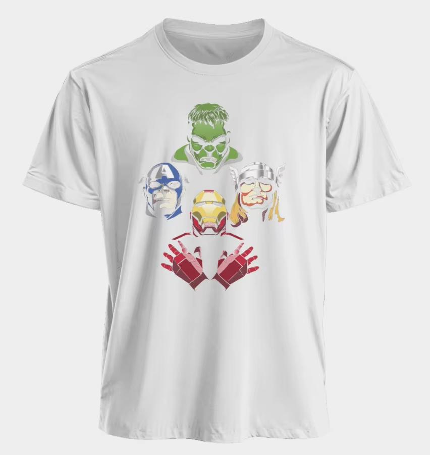 Marvel The Avengers Mens and Womens Tshirts Iron ManCaptain America Thor Hulk Summer America Spring and Autumn Short Sleeves