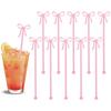 10Pcs Pink Acrylic Drink Stirrers Reusable Cocktail Swizzle Sticks Wedding Birthday Party Bar Drink Iced Coffee Stirring Rods
