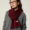 Solid Color Pit Strip Raw Edge Knitted Warm Scarf Female Soft Glutinous Scarf
