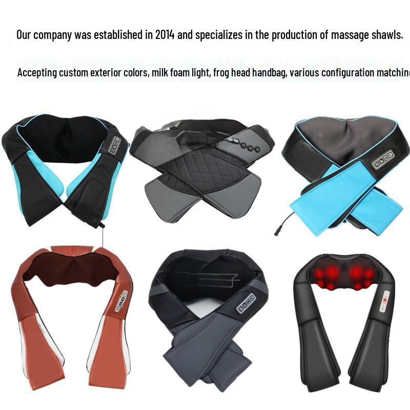 Cross-Kneading Multi-Function Electric Neck & Shoulder Massager for Car and Home