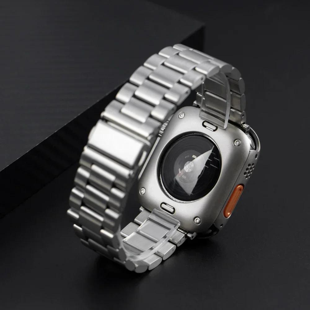 Stainless Steel iWatch Band with Case for Apple Watch band Ultra2 Ultra Series 9 8 7 6 5 4 3 2 1 SE bracelet 42mm 44mm 45mm 49mm