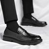 Fashion Classic Men Elevator Loafers Driving Shoes Moccasin Male Soft Comfortable Invisible Heightening Leather Shoes Wedding Business