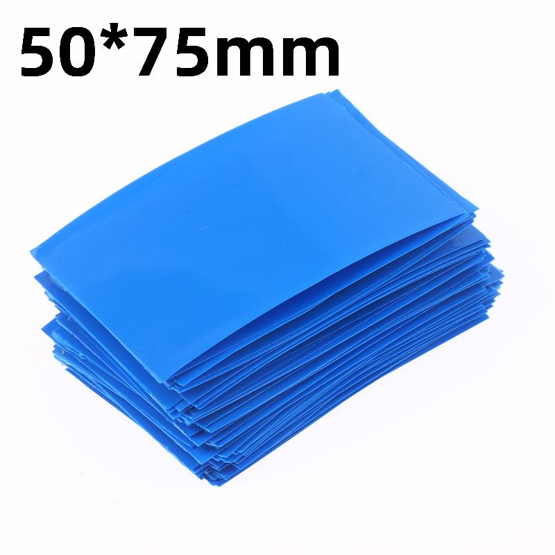 100Pcs Self-Adhesive Insulator Flat Pvc Heat Shrink Tubing Battery Wrap For 18650 Lithium Battery Heat Shrink Tube Assorted Kit