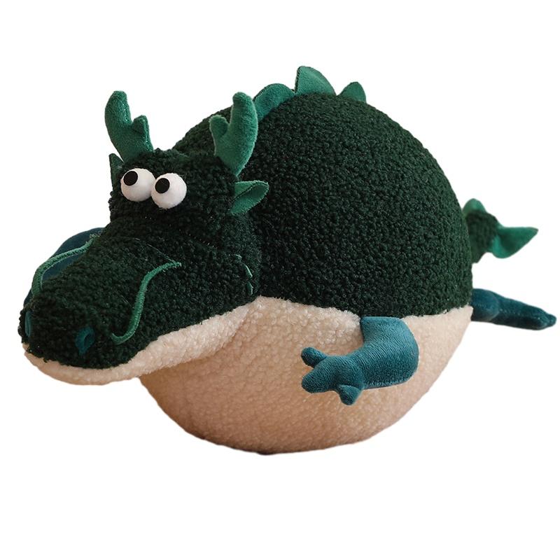 Cute Round Dragon Plush Toy Cartoon Dragon Stuffed Animal Soft And Huggable Dragon Doll For Home Decor 60cm/0.5kg
