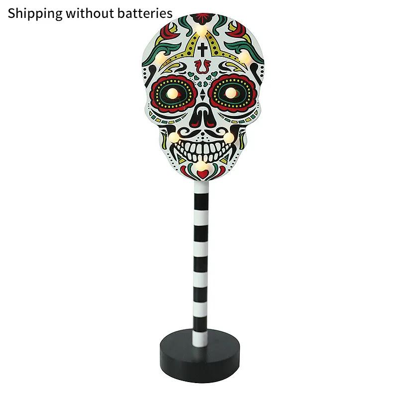 Halloween LED Night Light Pumpkin Ghost Ambiance Lights Battery Powered Waterproof Outdoor Garden Bedroom Festival Party Decor