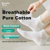 Briars Disposable Socks for Men [Pure Cotton 10A Antibacterial] Summer Short Socks, Odor-Resistant, Large Size Mesh Socks, Mixed Colors, 5 Pairs Pack