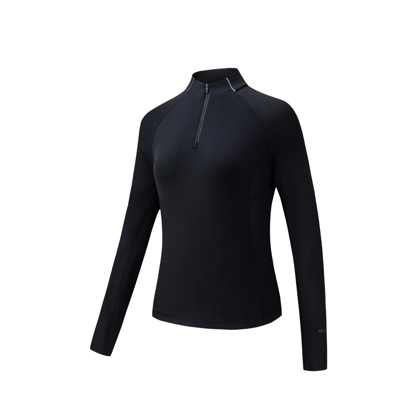 Anta Простая стойка-воротник Удобная Повседневная Однотонная Универсальная Вязаная рубашка Женские топы 162615403-4 M