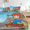 3pcs Pippi, Longstocking Duvet Cover Set - Machine Washable, Includes 1 Duvet Cover and 2 Pillowcases, No Core Included, All-Season Home Dec