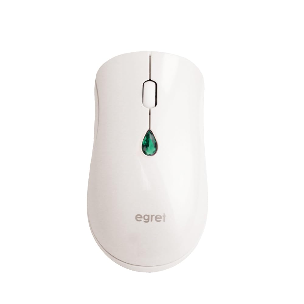 

EGRET SweetiE Wireless Mouse with Artificial Gemstone 12 Bluetooth DPI Cubic and A perfect gift for perfect for graduation or (Emerald) Buttons,
