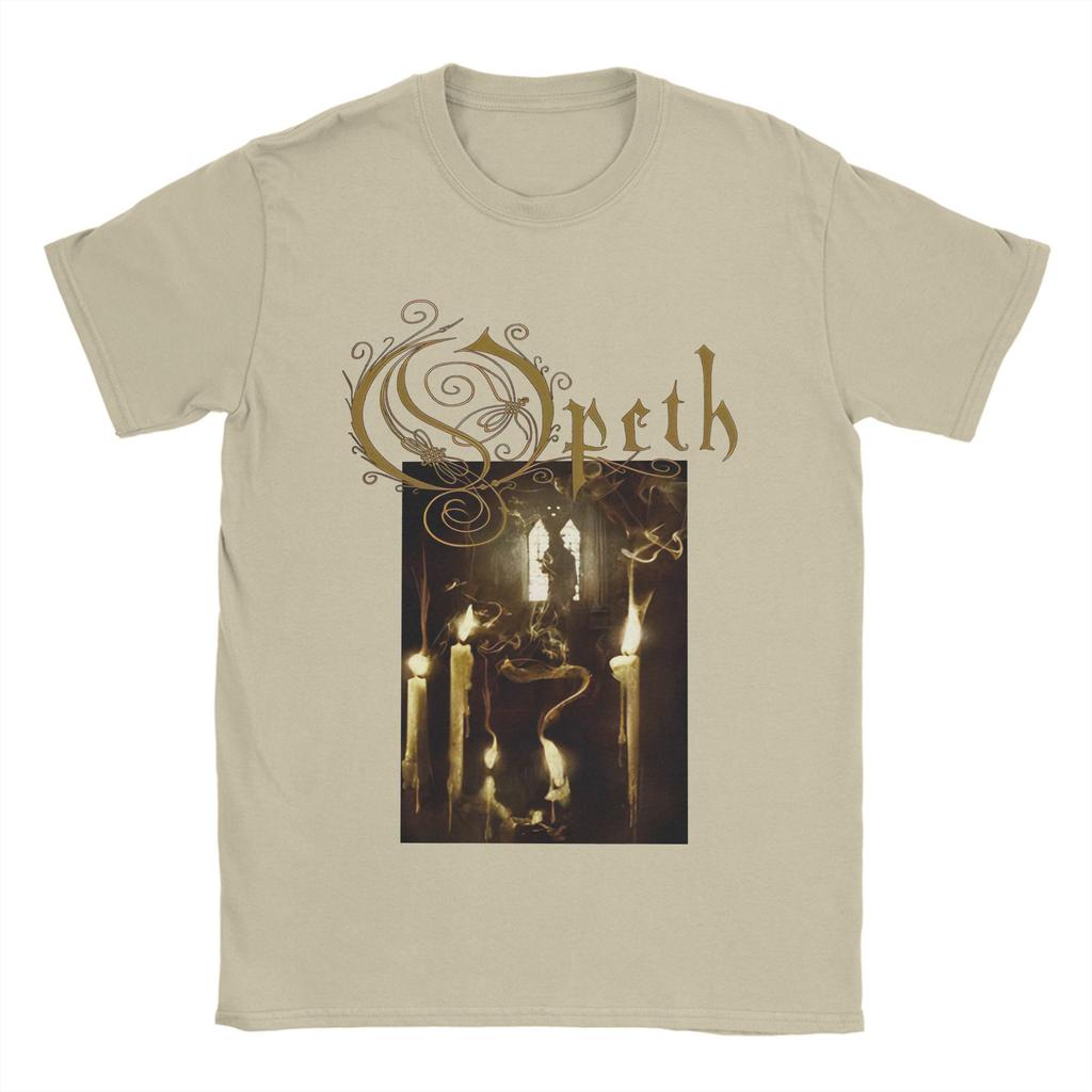 Pánská trička Opeths Death Metal   Úžasná bavlněná trička Krátký rukáv  Tričko Kulatý výstřih Oblečení Plus Size