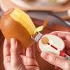 1 PC Mini Portable Peeler Cute Apple Design Stainless Steel Retractable Blade for Camping, Outdoors or Kitchen