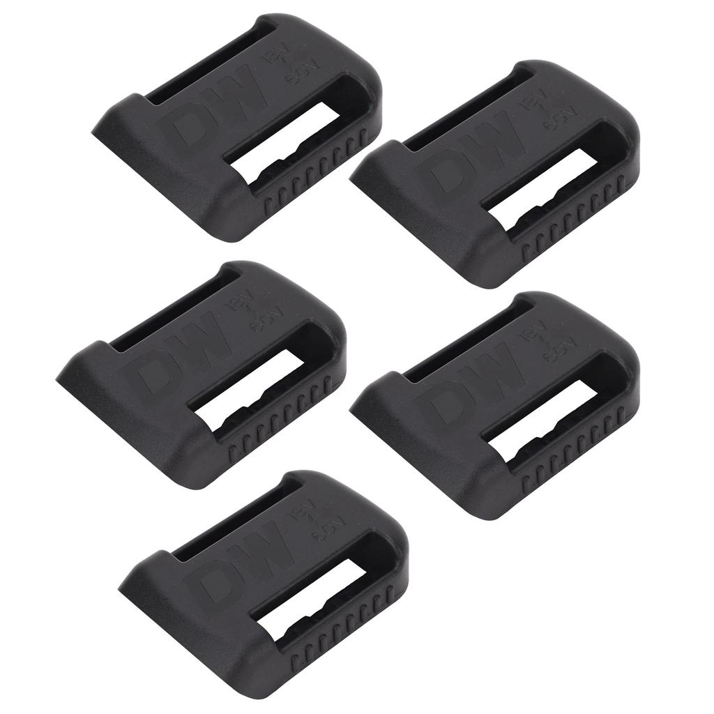 5 Sets Battery Dock Holder with Screws Battery Hanger Mounts for DCB200 DCB201 DCB203 DCB204 DCB206 Black