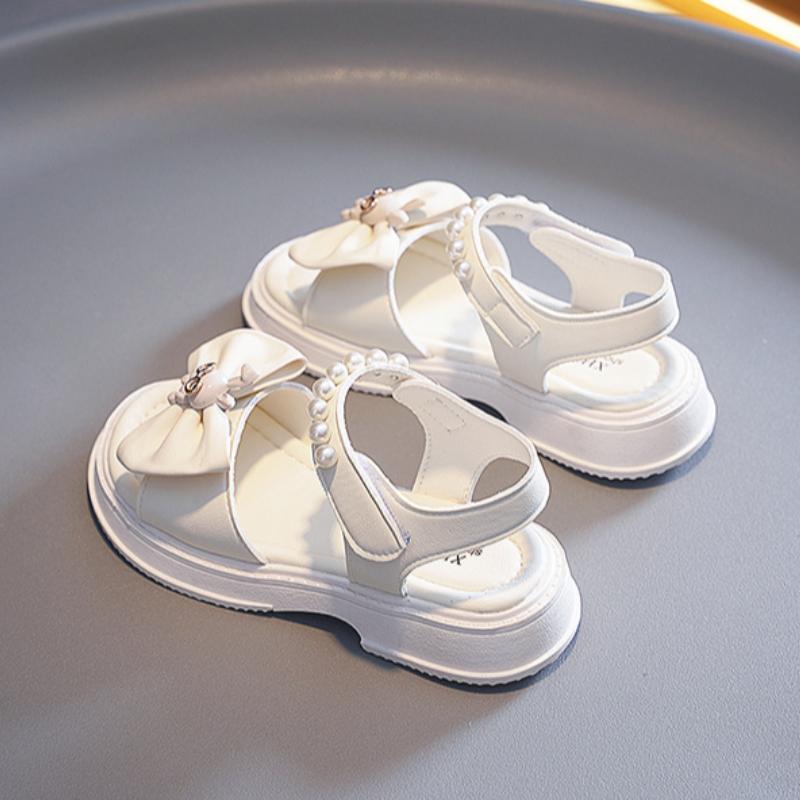 Girls' Sandals Summer Fashion Soft Bottom Little Girls' Princess Shoes Middle and Large Children's Open toed Student Beach Shoes