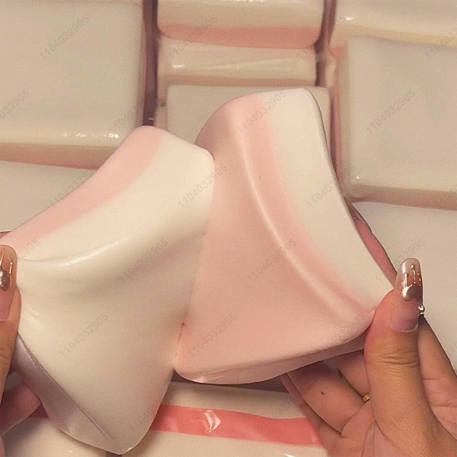 

Squishy Double-Sided Sticky Rice Cake Pink Slow Rising Rice Cake Squishy Slow Rebound Cake Bread Stress Release Hand Relax Gift