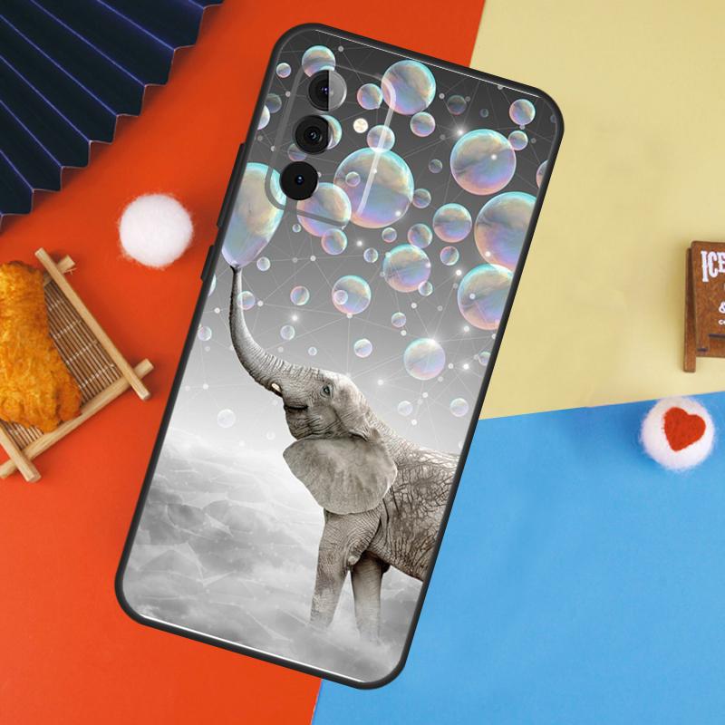 Elephants Colored Case For Samsung Galaxy A17 A35 A55 A06 A16 A26 A36 A56 A53 A32 A52 A33 A13 A14 A34 A54 A15