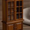 Miniature Furniture Detailed 1:12 Scale Wooden Dollhouse Display Cabinet Decorative for Pretend Play