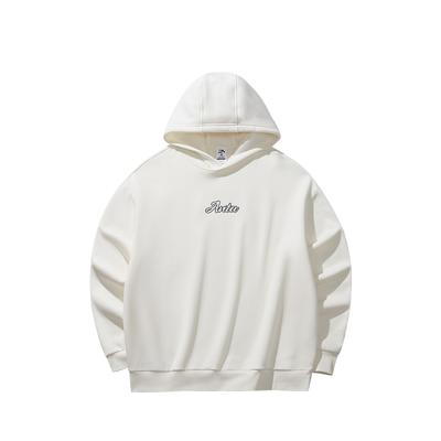 Anta Hooded Fleece Pullover Long Sleeve Knitted Casual Sweatshirt Unisex Sweatshirt Ivory 972618705N-3