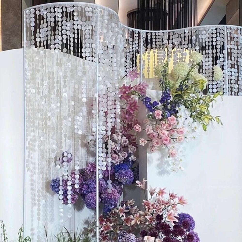 Färdiga Pärlor DIY Snäckpärlssnören Avdelare Gardin Rund Snäckdekoration Gardin Scendekoration