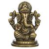 Golden Metal Handcrafted Blessing Lord Ganesha Idol for Home Decor Office Car Dashboard- Ganesha Statue