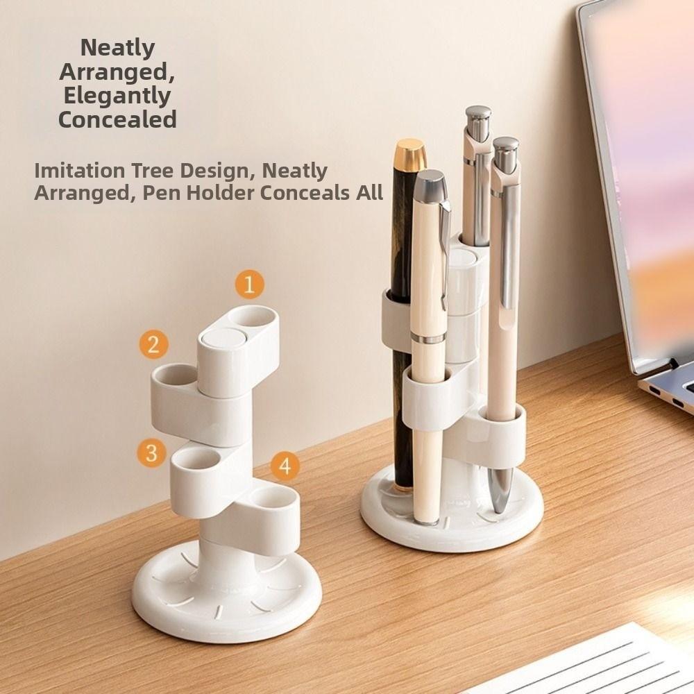 2Pcs Funny Rotating Toothbrush Holder 4 Holes Pencil Display Rack  Office/School Supplies