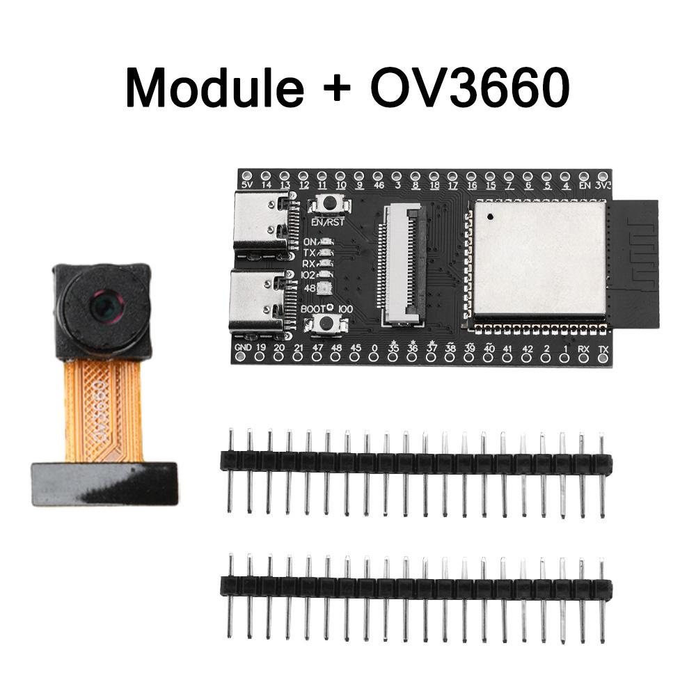 ESP ESP32-S3 CAM WiFi Bluetooth Development Board Module Onboard ESP32-S3 N16R8 Dual TYPE-C OV2640 /OV5640/OV3660 Camera