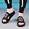 Fashion Embroidery Slippers for Women Soft Soles Fashionable and Lightweight Beach Shoes Male Summer New Designer Black Flip Flops Men