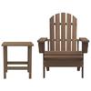 Vidaxl Adirondack Garden Chair with Table, Fir, Brown
