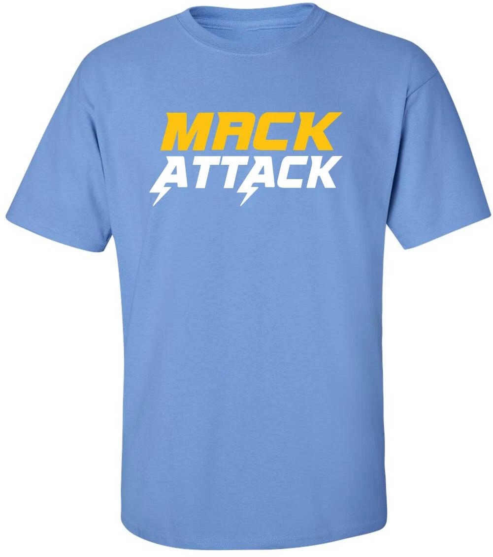 Khalil Mack Los Angeles LA Chargers Mack Attack Long Short Sleeve T-Shirt S