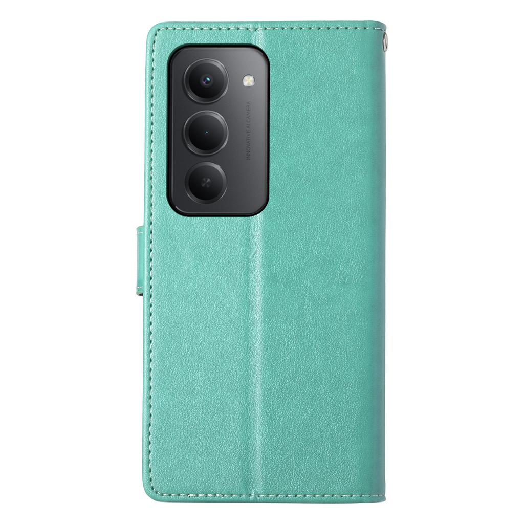 Für Xiaomi Redmi 15 5G (Global) (169mm) Brieftasche Hülle Schmetterling Floral Prägung PU Leder Handyhülle mit Handschlaufe