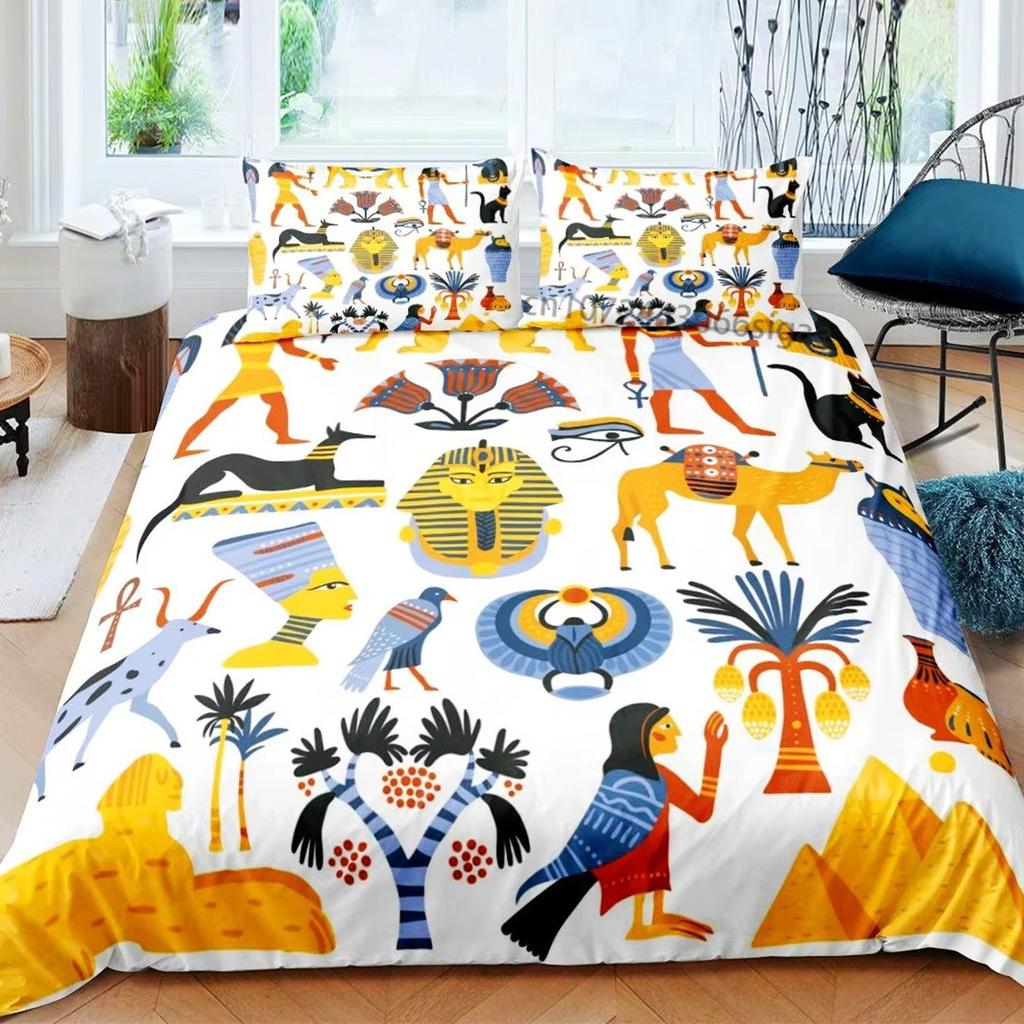 Retro Tribal Duvet Cover Suit Bedding Suit Quilt Cover Three-piece Set