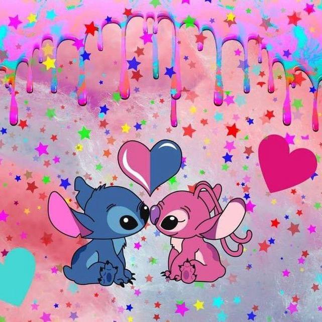 Cute Lilo&Stitch and Angel Disney Cartoon 5d Full Diamond Painting Fantasy Sweet Drean Stitch Anime Mosaic Cross Stitch Decor