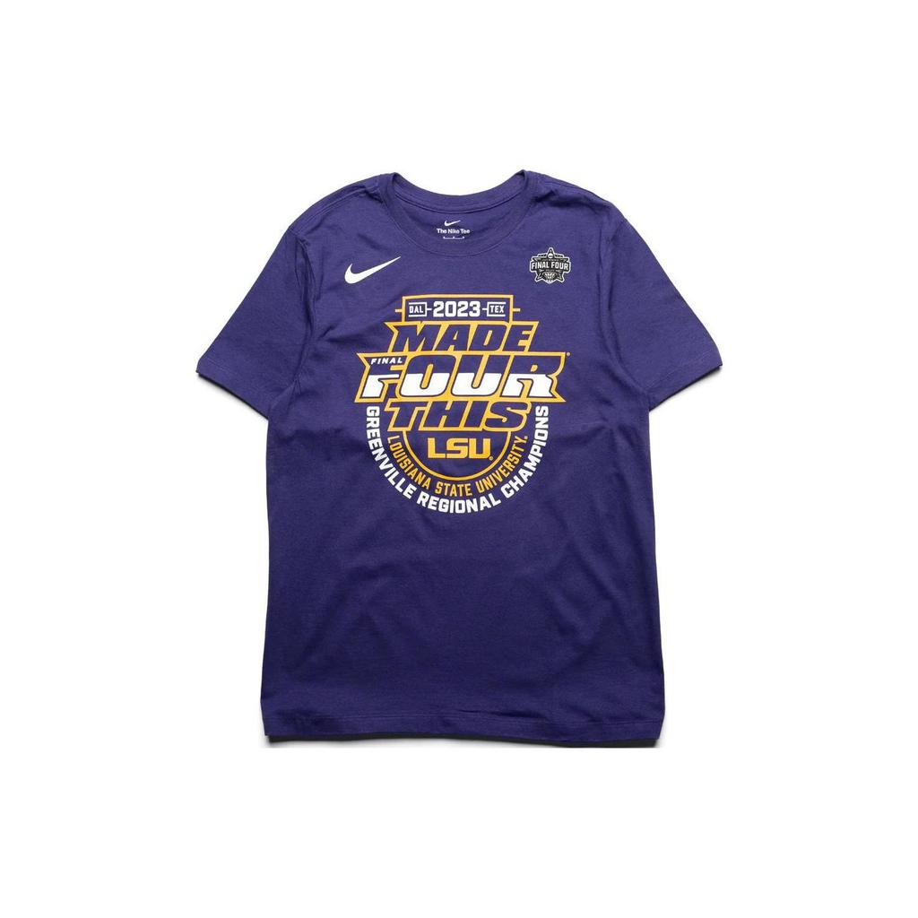 Nike Solid Color Printed Round Neck Short Sleeve T-Shirt Men Tops Purple FZ2190-566