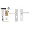 Door Handle Strong Aluminium Alloy Impact Resistant Easy Installation Straight Door Lever with Keys