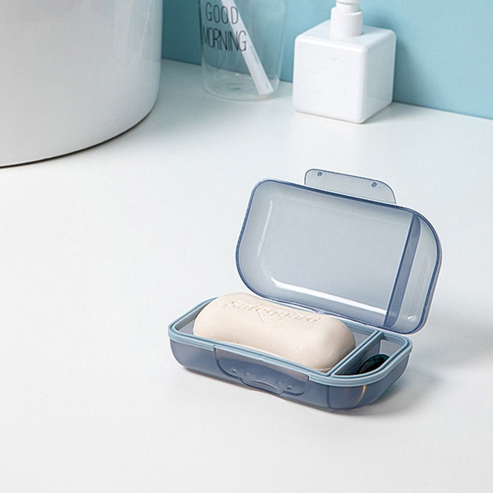 Waterproof Soap Dishes Organizer Sealed Soap Container Durable Square Travel Soap Box  for Home