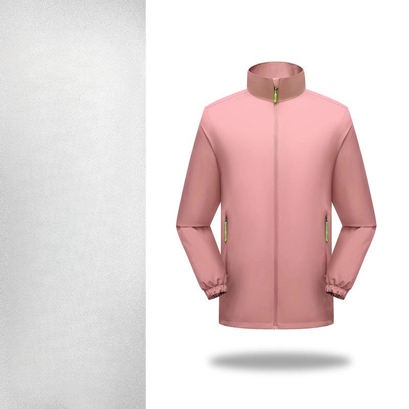 High-end Trench Coat Work Clothes Printed Autumn and Winter Enterprise Team Stand-up Collar Light Jacket