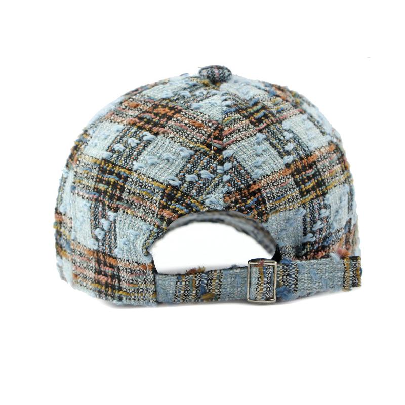 Plaid Hard Top Baseball Cap Damen Outdoor Sonnenschutzhut
